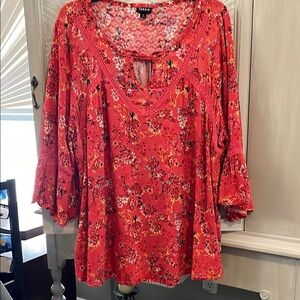 Torrid Women's Red Floral Top